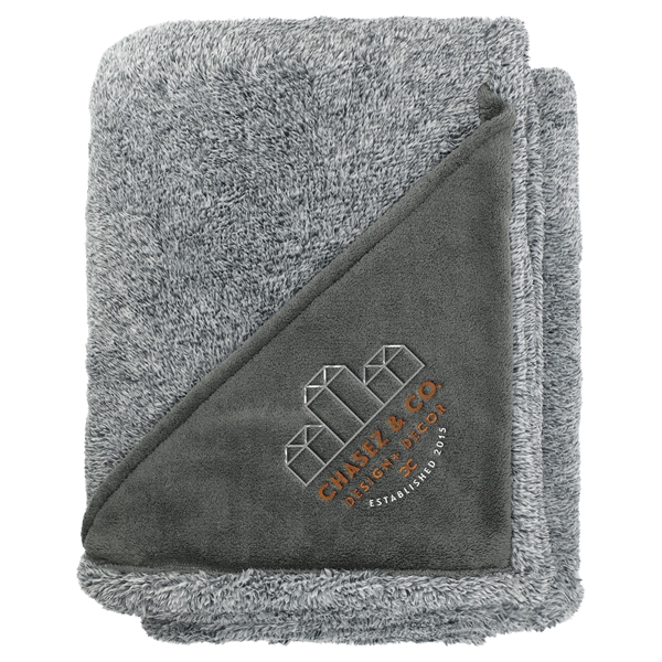 Heathered Fuzzy Fleece Blanket - Heathered Fuzzy Fleece Blanket - Image 9 of 9