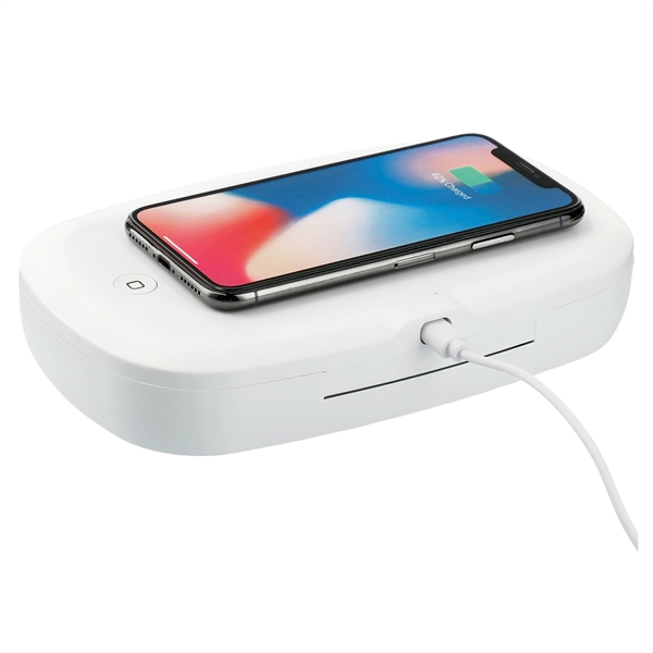 UV Phone Sanitizer with Wireless Charging Pad - UV Phone Sanitizer with Wireless Charging Pad - Image 7 of 10