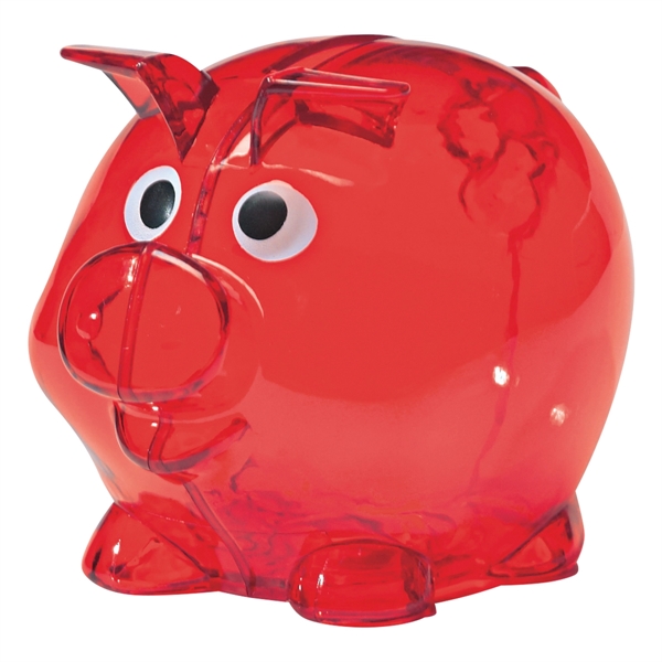 Mini Plastic Piggy Bank - Mini Plastic Piggy Bank - Image 8 of 12