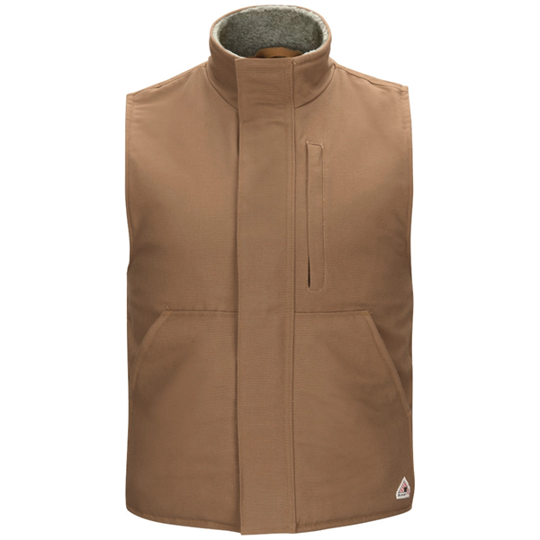 Bulwark® FR Sherpa Lined Brown Duck Vest - Bulwark® FR Sherpa Lined Brown Duck Vest - Image 0 of 1