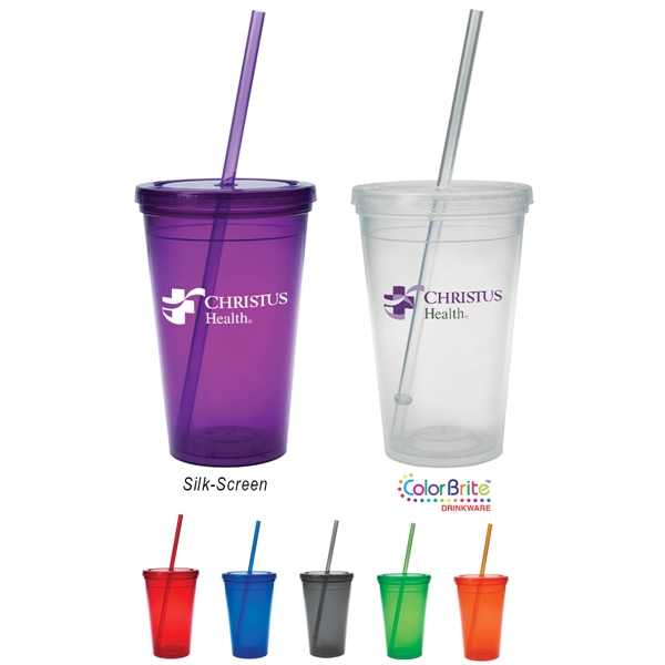 16 Oz. Sunsplash Double Wall Tumbler - 16 Oz. Sunsplash Double Wall Tumbler - Image 0 of 22