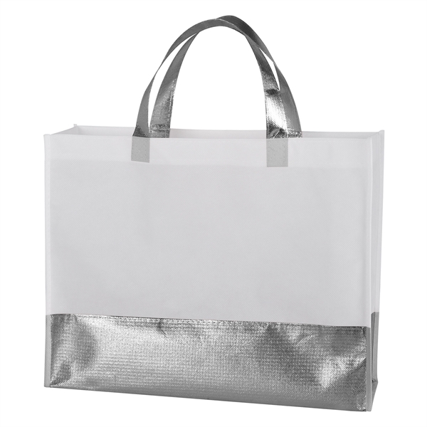 Custom Flair Metallic Accent Non-Woven Tote Bag