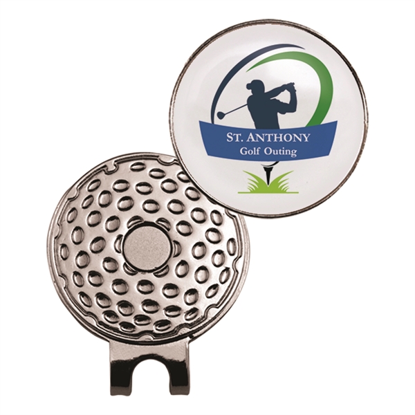 Golf Hat Clip with Full Color Ball Marker - Golf Hat Clip with Full Color Ball Marker - Image 0 of 2