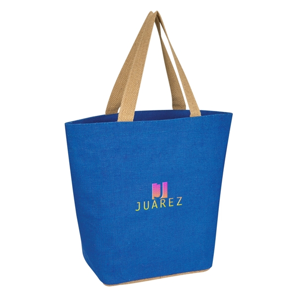 Marketplace Jute Tote Bag - Marketplace Jute Tote Bag - Image 15 of 21