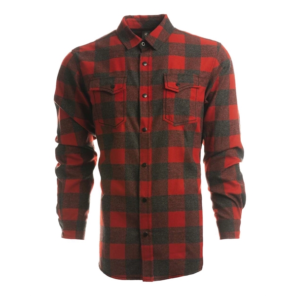 Burnside Snap Front Plaid Flannel Shirt - Burnside Snap Front Plaid Flannel Shirt - Image 10 of 13