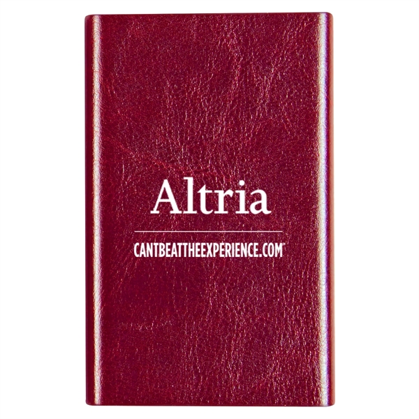 Leatherette Slim Power Bank - Leatherette Slim Power Bank - Image 4 of 12