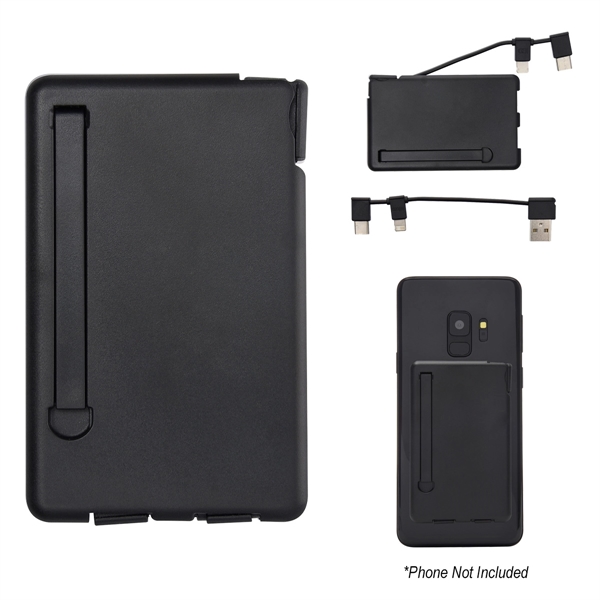 Hideaway Slim 3-In-1 Charging Cable Phone Stand - Hideaway Slim 3-In-1 Charging Cable Phone Stand - Image 5 of 9