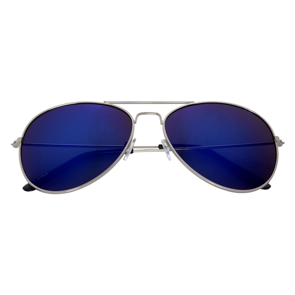 Color Mirrored Aviator Sunglasses - Color Mirrored Aviator Sunglasses - Image 3 of 28