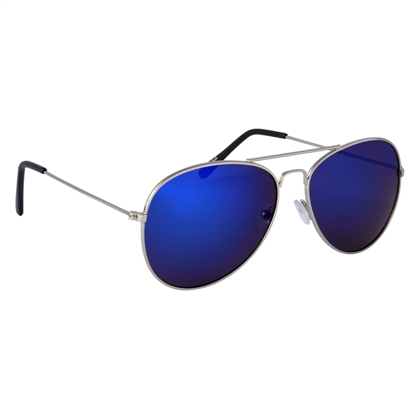 Color Mirrored Aviator Sunglasses - Color Mirrored Aviator Sunglasses - Image 4 of 28