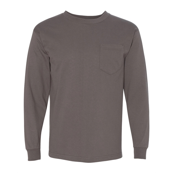 Bayside USA-Made Long Sleeve Pocket T-Shirt - Bayside USA-Made Long Sleeve Pocket T-Shirt - Image 28 of 30