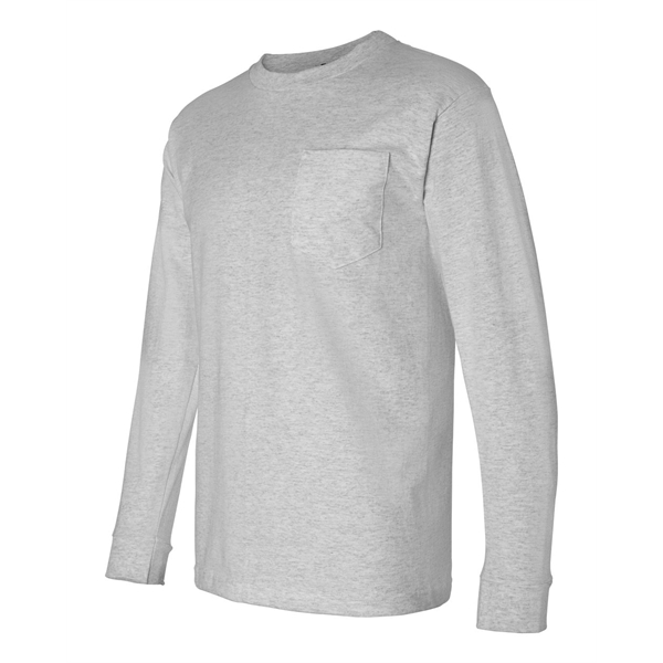 Bayside USA-Made Long Sleeve Pocket T-Shirt - Bayside USA-Made Long Sleeve Pocket T-Shirt - Image 30 of 30