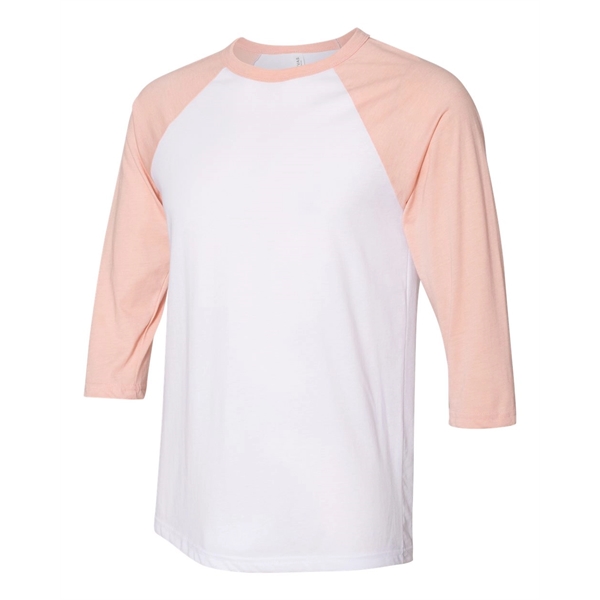 BELLA + CANVAS Three-Quarter Sleeve Baseball Tee - BELLA + CANVAS Three-Quarter Sleeve Baseball Tee - Image 63 of 93
