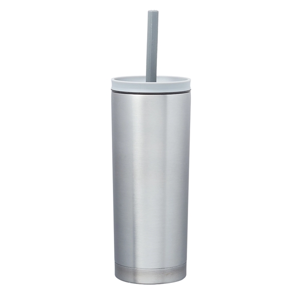 19 oz. Winslow Stainless Steel Mug with Straw - 19 oz. Winslow Stainless Steel Mug with Straw - Image 1 of 3