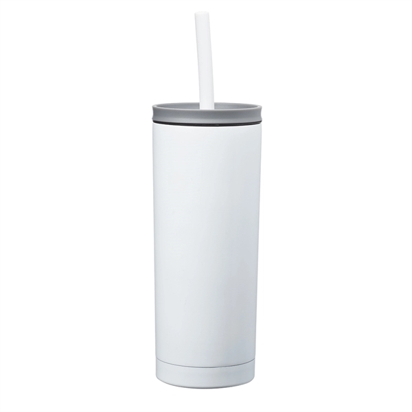 19 oz. Winslow Stainless Steel Mug with Straw - 19 oz. Winslow Stainless Steel Mug with Straw - Image 3 of 3