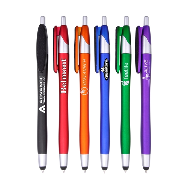 Metallic Colored Barrel Stylus Pen and Screen Cleaner - Metallic Colored Barrel Stylus Pen and Screen Cleaner - Image 0 of 4