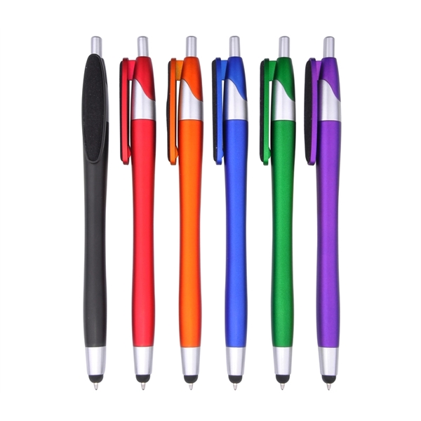 Metallic Colored Barrel Stylus Pen and Screen Cleaner - Metallic Colored Barrel Stylus Pen and Screen Cleaner - Image 1 of 4