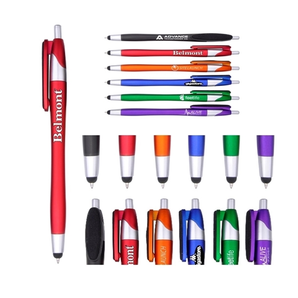 Metallic Colored Barrel Stylus Pen and Screen Cleaner - Metallic Colored Barrel Stylus Pen and Screen Cleaner - Image 2 of 4