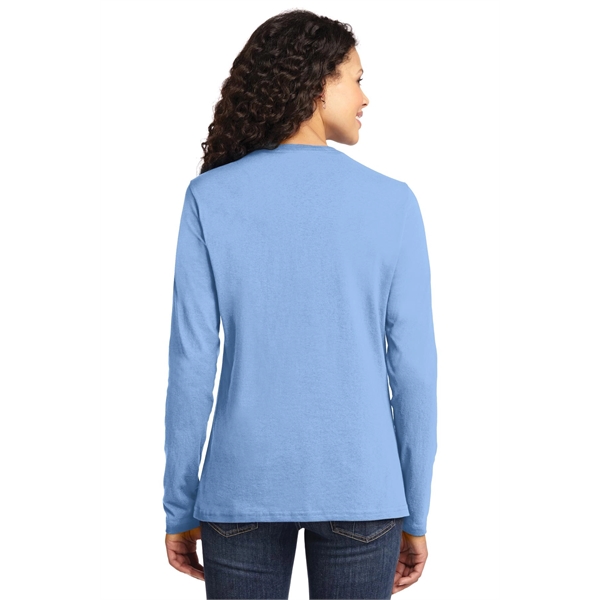 Port & Company Women's Long Sleeve Core Cotton Tee. - Port & Company Women's Long Sleeve Core Cotton Tee. - Image 91 of 94