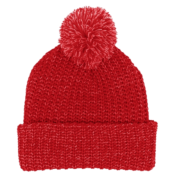 Grace Collection Pom Beanie With Cuff - Grace Collection Pom Beanie With Cuff - Image 29 of 52