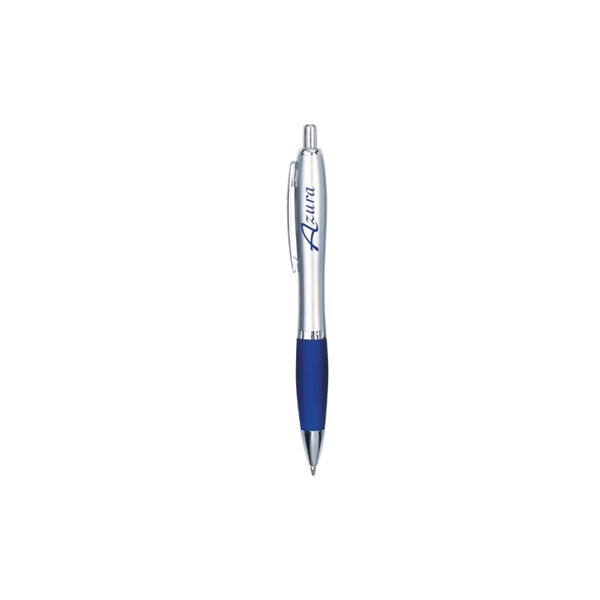 Silver Barrel Pen with Rubber Grip - Silver Barrel Pen with Rubber Grip - Image 3 of 6