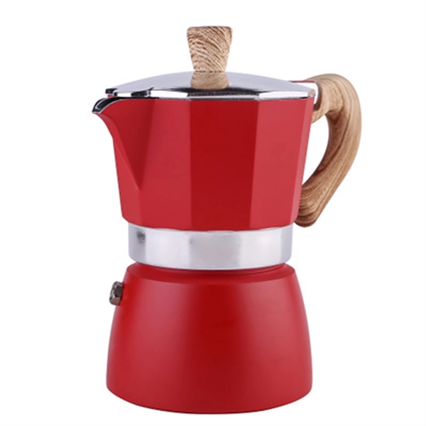 5 OZCreative Mocha Coffee Pot with Wooden Handle - 5 OZCreative Mocha Coffee Pot with Wooden Handle - Image 1 of 5