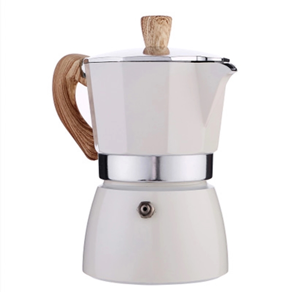 5 OZCreative Mocha Coffee Pot with Wooden Handle - 5 OZCreative Mocha Coffee Pot with Wooden Handle - Image 2 of 5