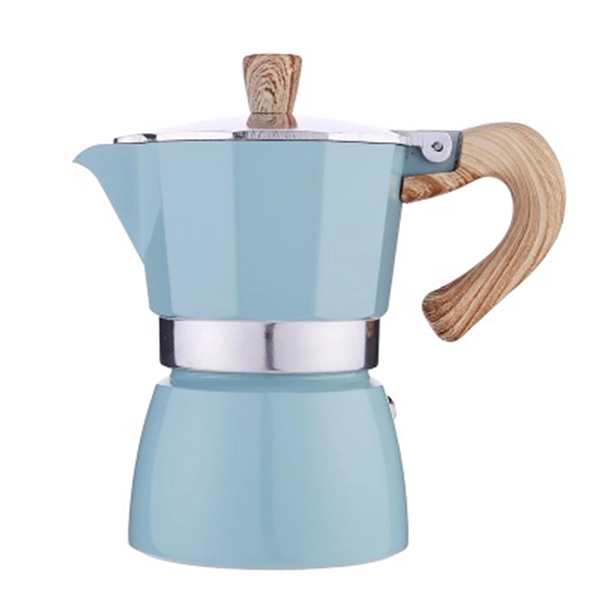 5 OZCreative Mocha Coffee Pot with Wooden Handle - 5 OZCreative Mocha Coffee Pot with Wooden Handle - Image 3 of 5