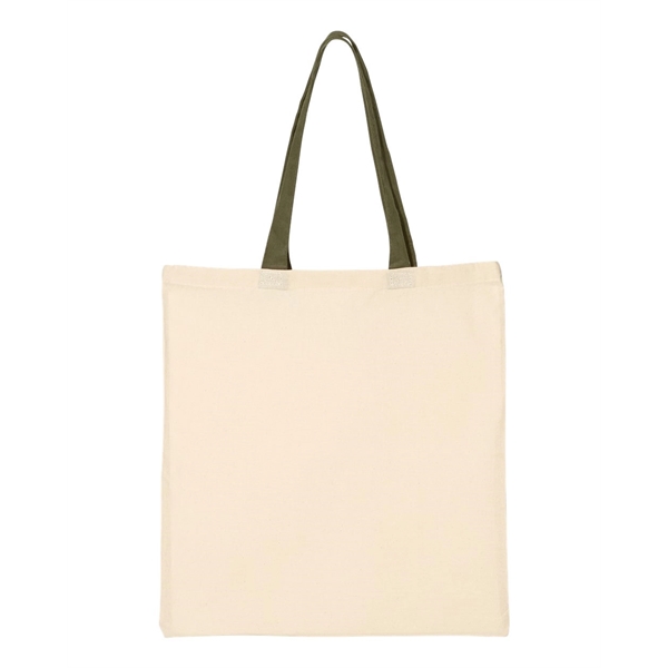 Q-Tees Economical Tote with Contrast-Color Handles - Q-Tees Economical Tote with Contrast-Color Handles - Image 45 of 66