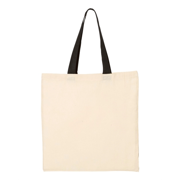 Q-Tees Economical Tote with Contrast-Color Handles - Q-Tees Economical Tote with Contrast-Color Handles - Image 47 of 66