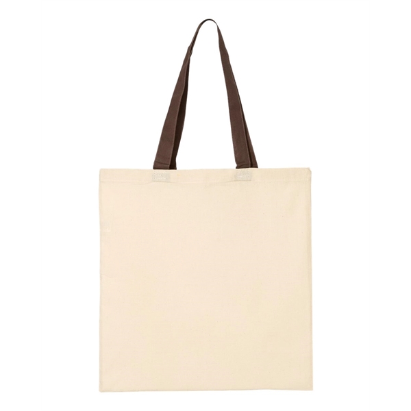 Q-Tees Economical Tote with Contrast-Color Handles - Q-Tees Economical Tote with Contrast-Color Handles - Image 49 of 66