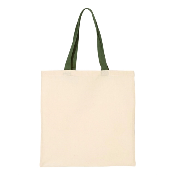 Q-Tees Economical Tote with Contrast-Color Handles - Q-Tees Economical Tote with Contrast-Color Handles - Image 50 of 66