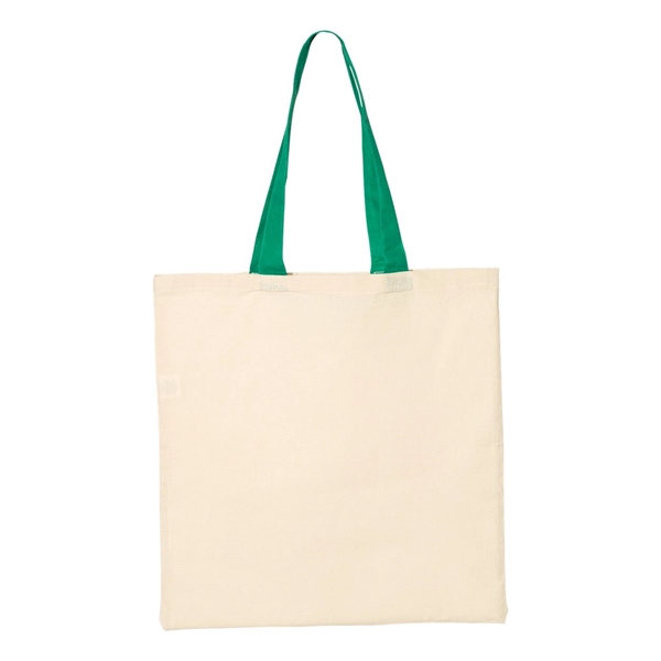 Q-Tees Economical Tote with Contrast-Color Handles - Q-Tees Economical Tote with Contrast-Color Handles - Image 53 of 66