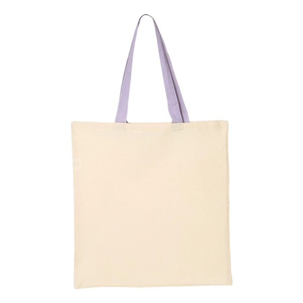 Q-Tees Economical Tote with Contrast-Color Handles - Q-Tees Economical Tote with Contrast-Color Handles - Image 54 of 66