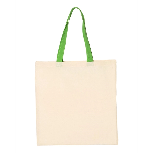 Q-Tees Economical Tote with Contrast-Color Handles - Q-Tees Economical Tote with Contrast-Color Handles - Image 56 of 66