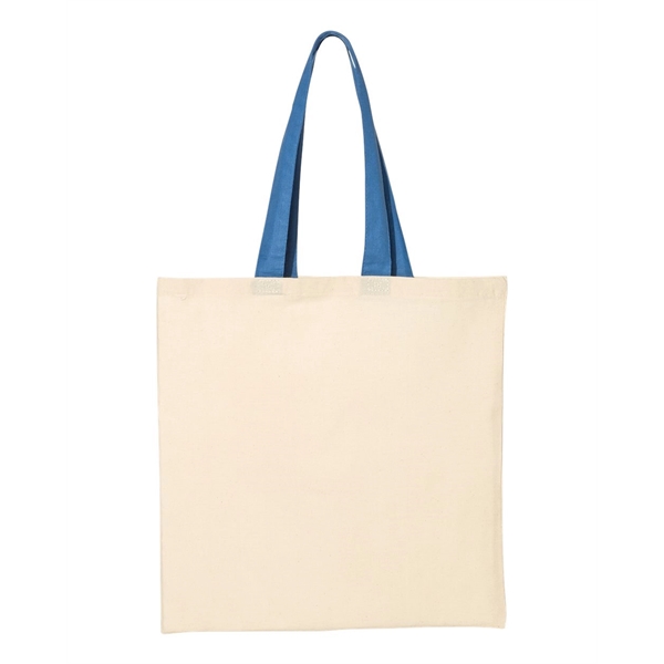 Q-Tees Economical Tote with Contrast-Color Handles - Q-Tees Economical Tote with Contrast-Color Handles - Image 62 of 66
