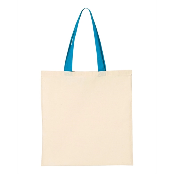 Q-Tees Economical Tote with Contrast-Color Handles - Q-Tees Economical Tote with Contrast-Color Handles - Image 63 of 66