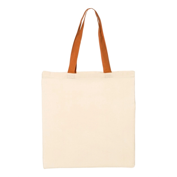 Q-Tees Economical Tote with Contrast-Color Handles - Q-Tees Economical Tote with Contrast-Color Handles - Image 64 of 66