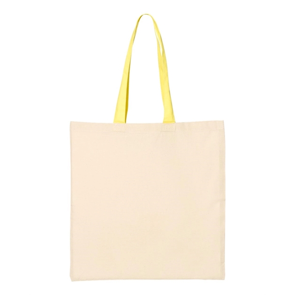 Q-Tees Economical Tote with Contrast-Color Handles - Q-Tees Economical Tote with Contrast-Color Handles - Image 66 of 66