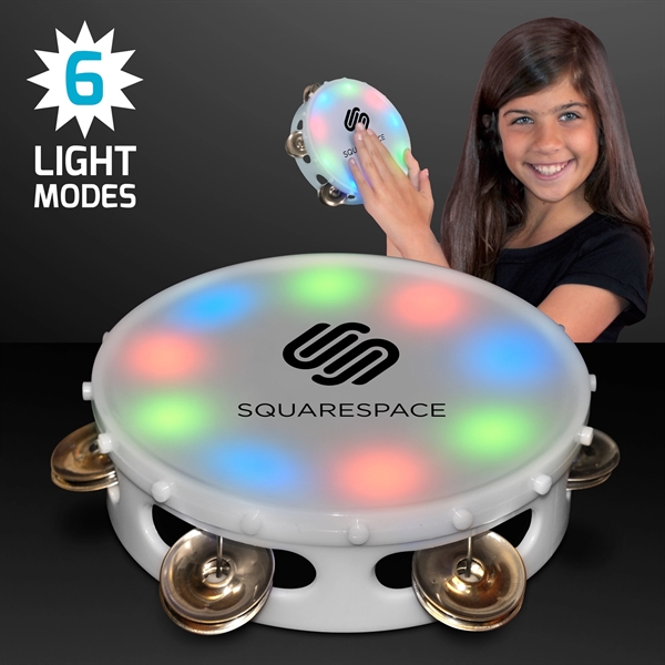 5" Light Up Round Tambourine Toy - 5" Light Up Round Tambourine Toy - Image 0 of 1