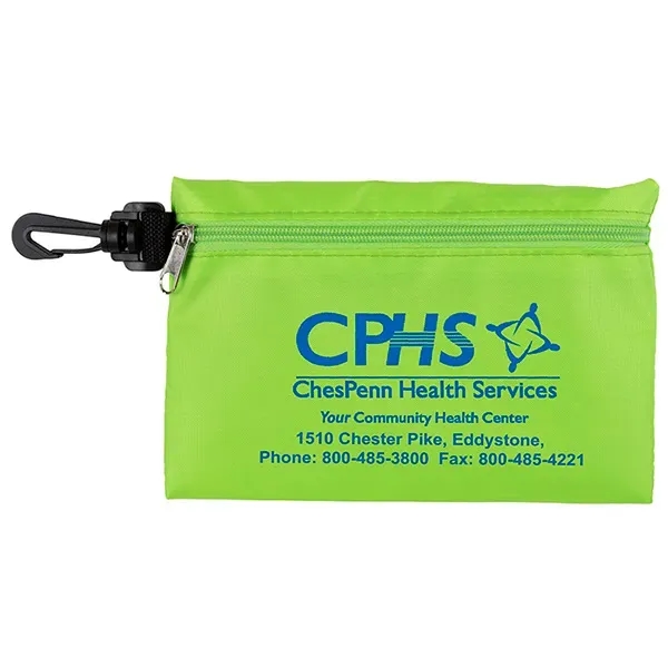 Milos Large Zipper Storage Pouch with Plastic Hook