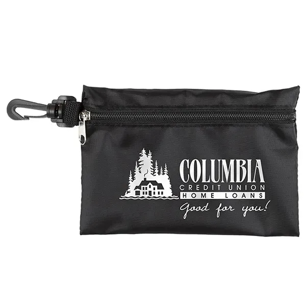 Milos Large Zipper Storage Pouch with Plastic Hook