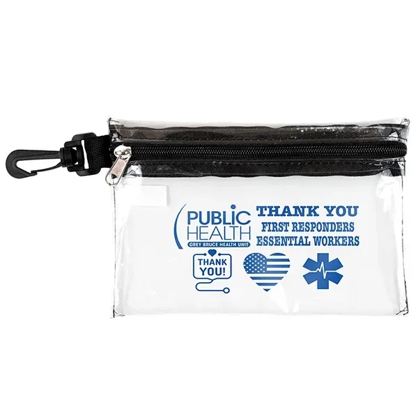 Milos Large Zipper Storage Pouch with Plastic Hook