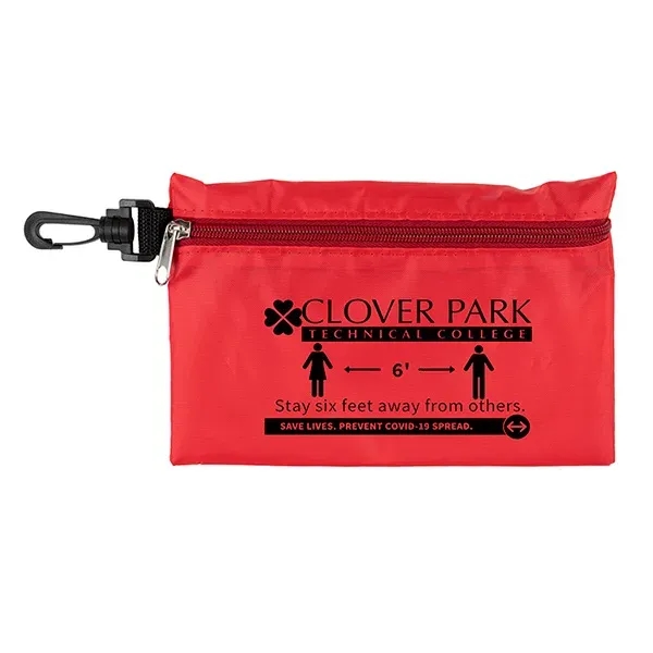 Milos Large Zipper Storage Pouch with Plastic Hook