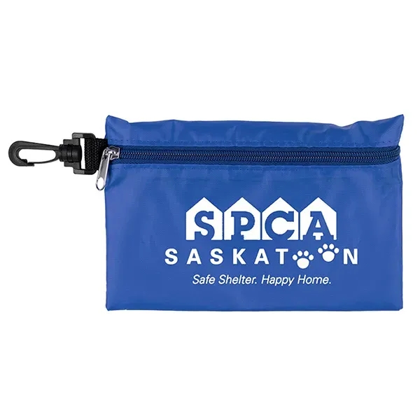 Milos Large Zipper Storage Pouch with Plastic Hook