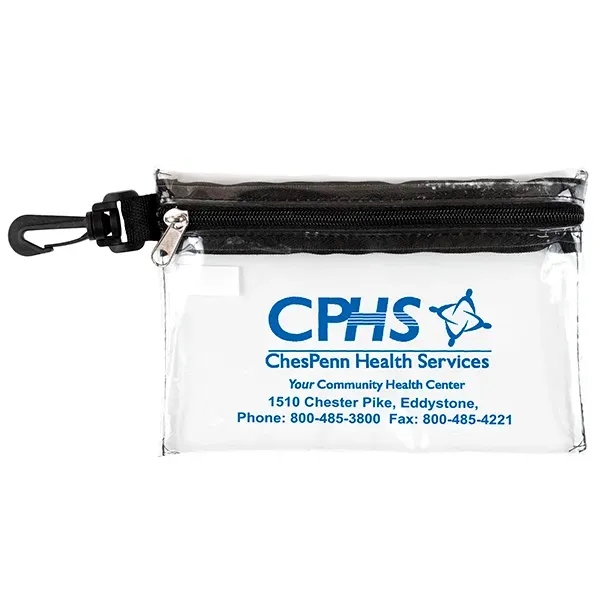 Milos Large Zipper Storage Pouch with Plastic Hook