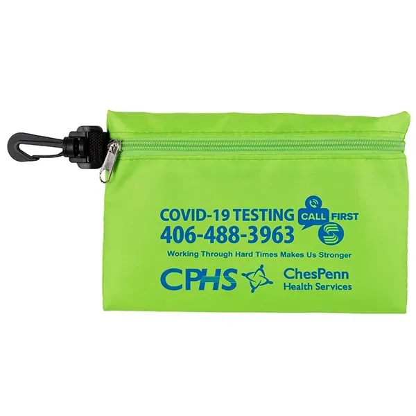 Milos Large Zipper Storage Pouch with Plastic Hook