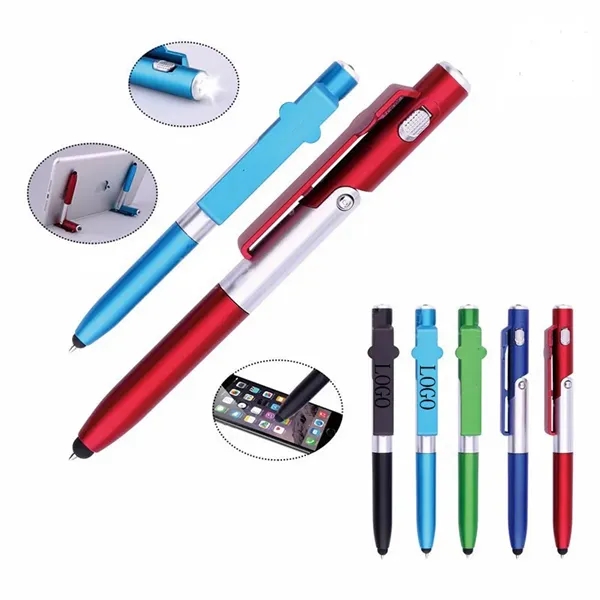 Light Up Pen with Stylus and Phone Holder - Light Up Pen with Stylus and Phone Holder - Image 0 of 2