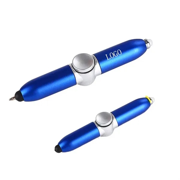 Fidget Spinner Pen with LED Light & Stylus - Fidget Spinner Pen with LED Light & Stylus - Image 0 of 2