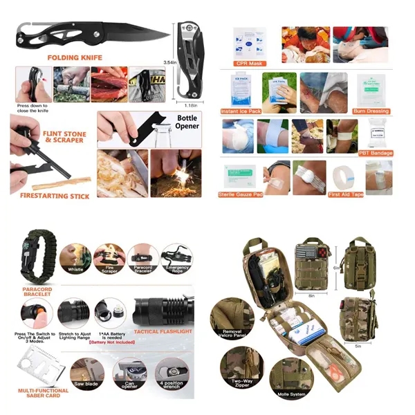 Survival Gear and Equipment 500 Pcs First Aid kit - Survival Gear and Equipment 500 Pcs First Aid kit - Image 1 of 2