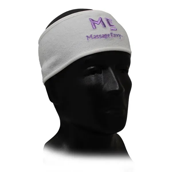 White Spa Headband with Direct Embroidery - White Spa Headband with Direct Embroidery - Image 1 of 2